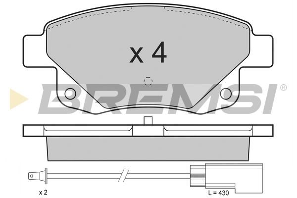 Гальмівні колодки дискові BREMSI BP3275