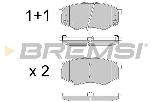Гальмівні колодки дискові BREMSI BP3547 - zapix