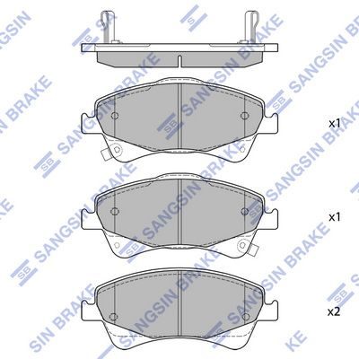 Тормозные колодки дисковые HI-Q SP1580