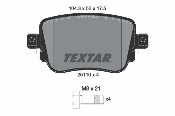 Гальмівні колодки дискові TEXTAR 2511001