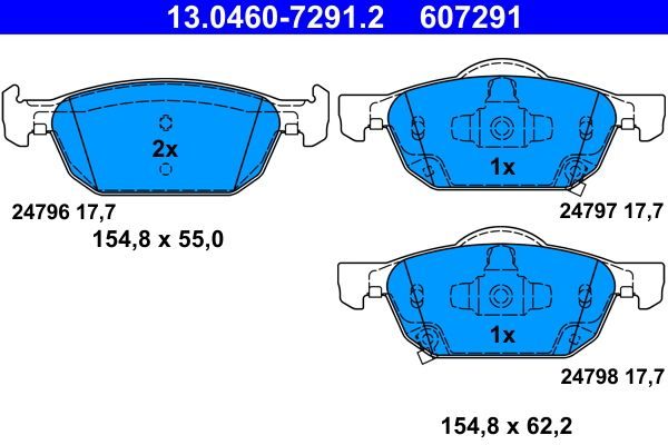Гальмівні колодки дискові ATE 13046072912 - zapix