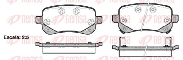 Гальмівні колодки дискові REMSA 109502 - zapix