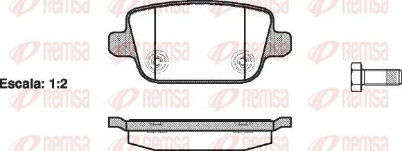 Гальмівні колодки дискові REMSA 125600 - zapix