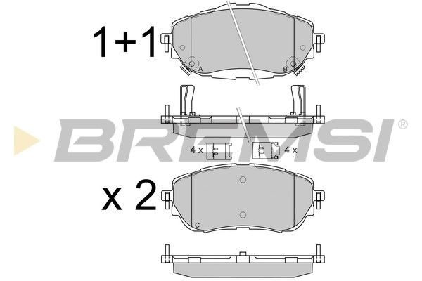 Гальмівні колодки дискові BREMSI BP3537 - zapix