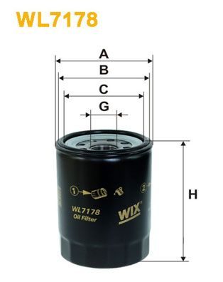 Масляный фильтр WIX FILTERS WL7178