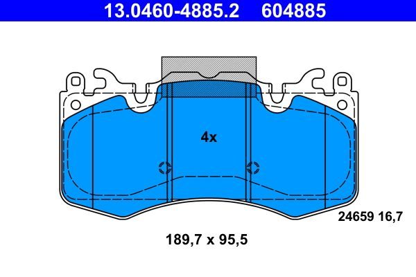 Гальмівні колодки дискові ATE 13046048852 - zapix