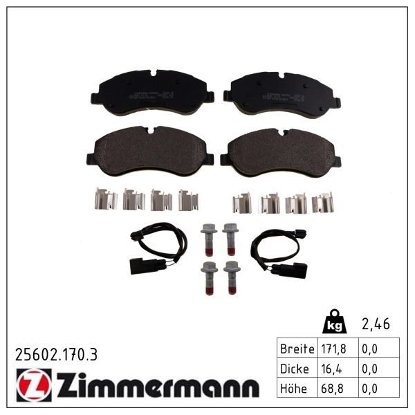 Гальмівні колодки дискові ZIMMERMANN 256021703 - zapix