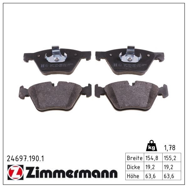 Гальмівні колодки дискові ZIMMERMANN 246971901 - zapix