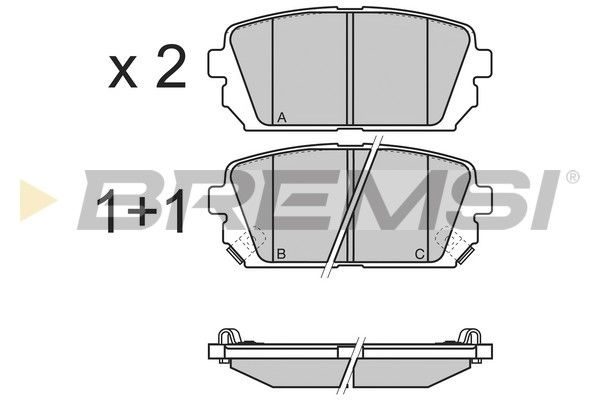 Гальмівні колодки дискові BREMSI BP3359