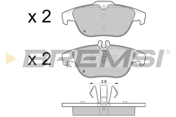 Гальмівні колодки дискові BREMSI BP3328 - zapix