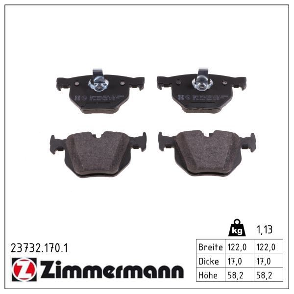 Гальмівні колодки дискові ZIMMERMANN 237321701 - zapix