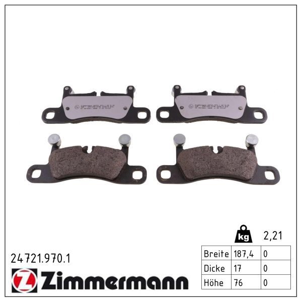 Гальмівні колодки дискові ZIMMERMANN 247219701 - zapix