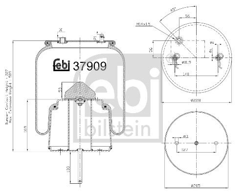 Пневматична підвіска FEBI BILSTEIN 37909 - zapix