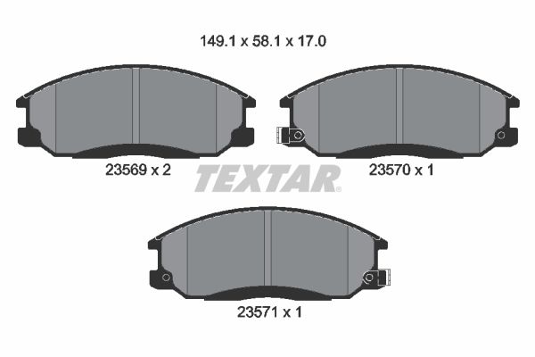 Гальмівні колодки дискові TEXTAR 2356901