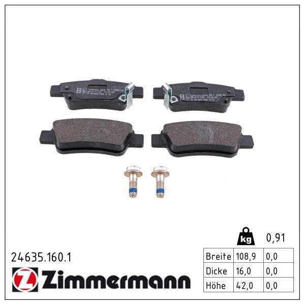 Гальмівні колодки дискові ZIMMERMANN 246351601 - zapix