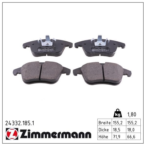 Гальмівні колодки дискові ZIMMERMANN 243321851 - zapix