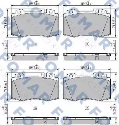 Гальмівні колодки дискові FOMAR FRICTION FO694181 - zapix