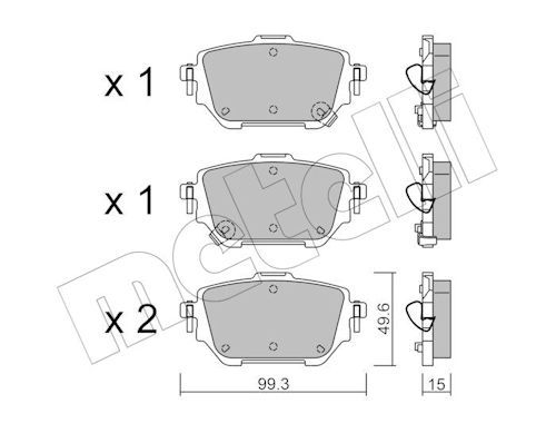 Гальмівні колодки дискові METELLI 2212360 - zapix