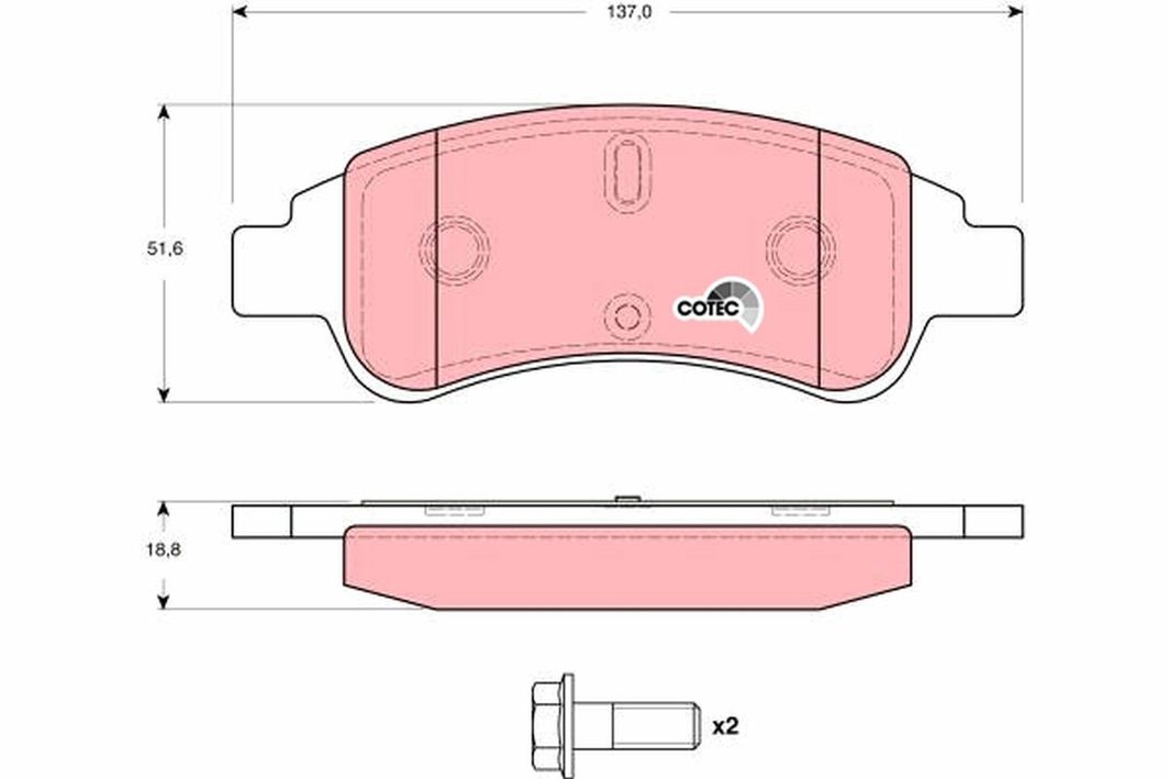 Гальмівні колодки дискові TRW GDB1623 - zapix
