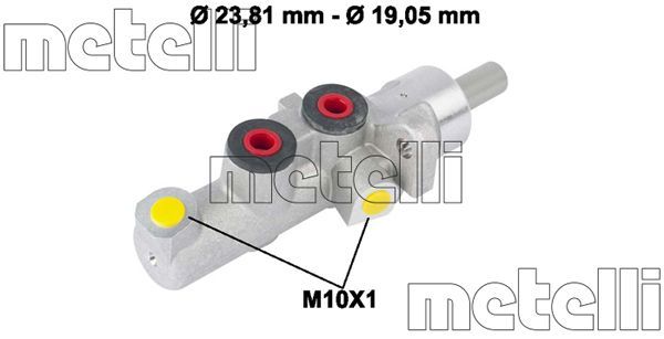 Головний гальмівний циліндр METELLI 050773 - zapix