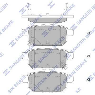 Гальмівні колодки дискові HI-Q SP1634 - zapix