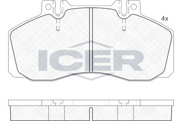 Гальмівні колодки дискові ICER 150722204 - zapix