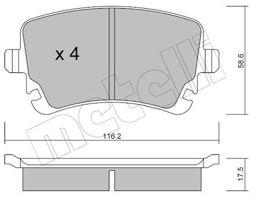 Гальмівні колодки дискові METELLI 2205542 - zapix