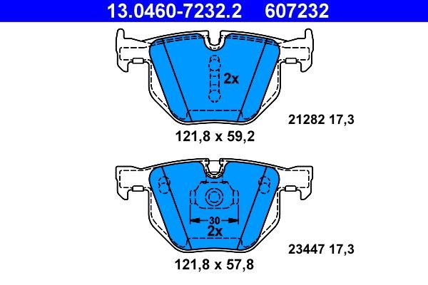Гальмівні колодки дискові ATE 13046072322 - zapix