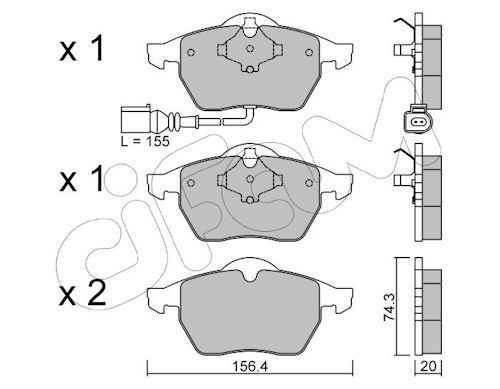 Гальмівні колодки дискові CIFAM 8221814 - zapix