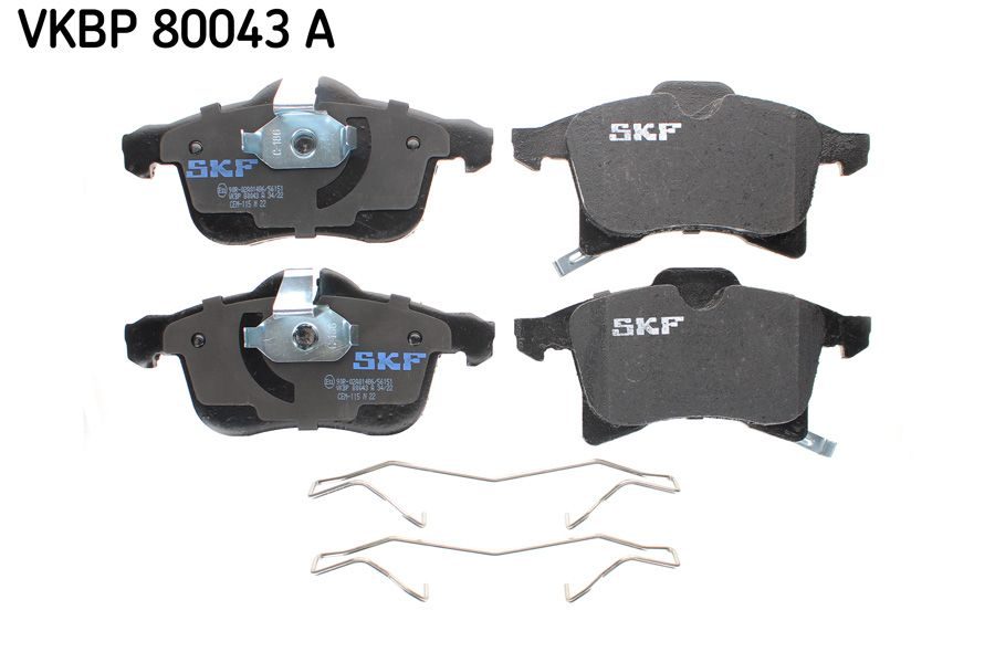 Гальмівні колодки дискові SKF VKBP80043A - zapix