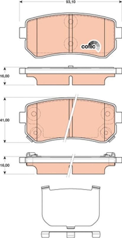 Гальмівні колодки дискові TRW GDB3474 - zapix