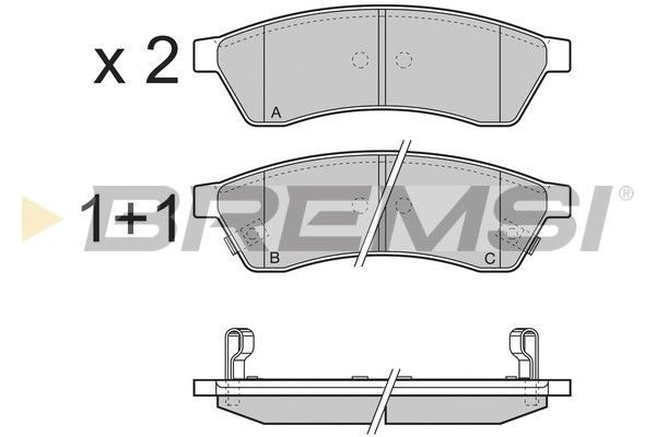 Гальмівні колодки дискові BREMSI BP3400