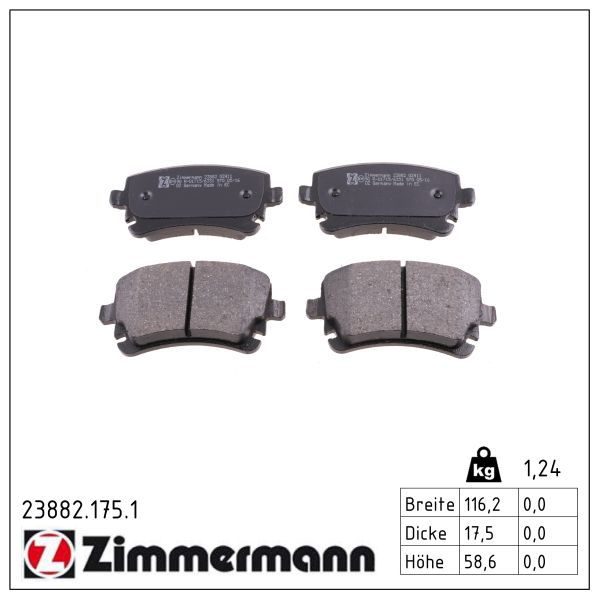 Гальмівні колодки дискові ZIMMERMANN 238821751 - zapix
