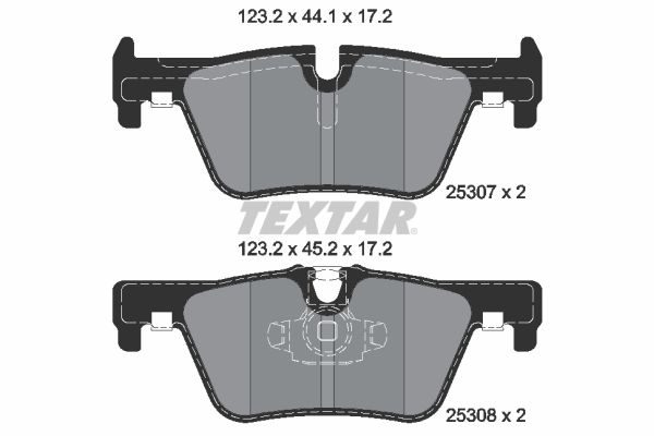 Тормозные колодки дисковые TEXTAR 2530701