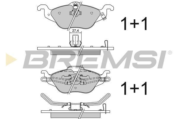 Гальмівні колодки дискові BREMSI BP2810