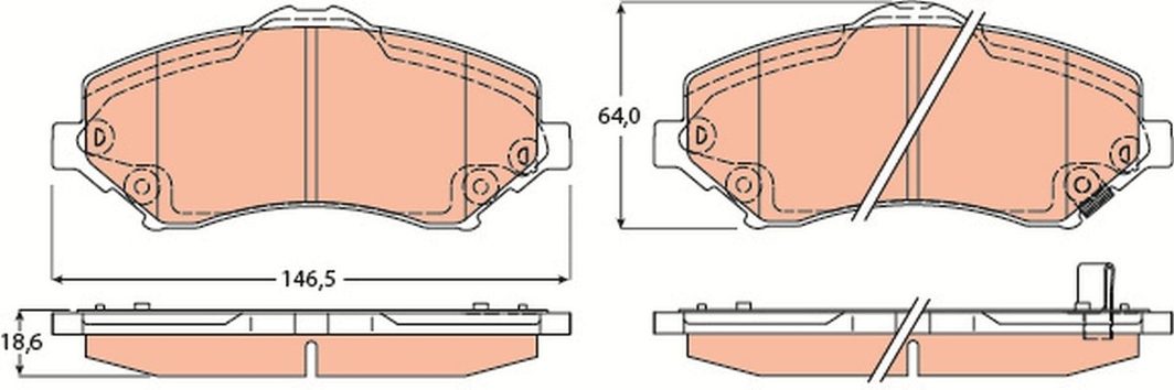 Гальмівні колодки дискові TRW GDB4605 - zapix