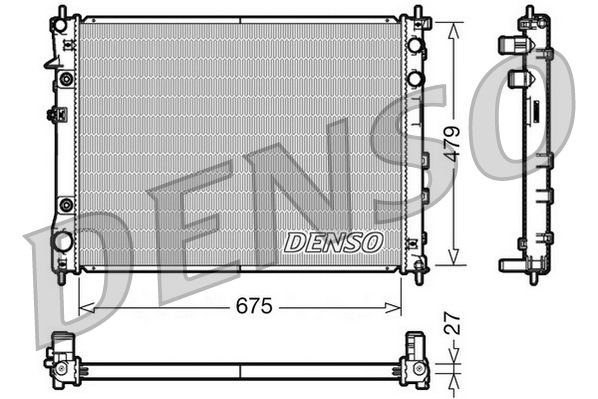 Радіатор охолодження двигуна DENSO DRM36012 - zapix