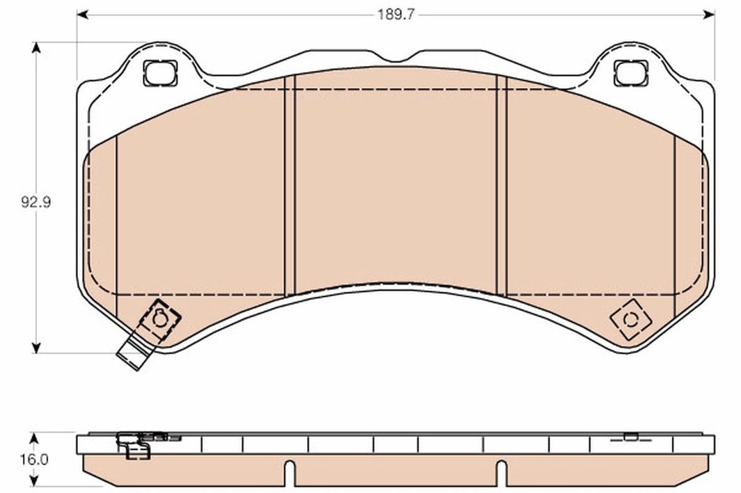 Гальмівні колодки дискові TRW GDB4450 - zapix