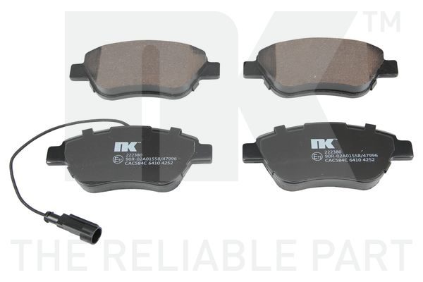 Гальмівні колодки дискові NK 222380