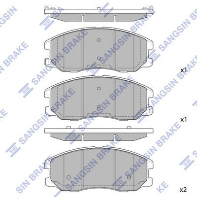 Гальмівні колодки дискові HI-Q SP1204 - zapix
