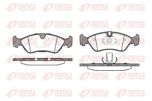 Гальмівні колодки дискові REMSA 028650 - zapix
