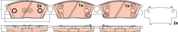 Гальмівні колодки дискові TRW GDB2516 - zapix