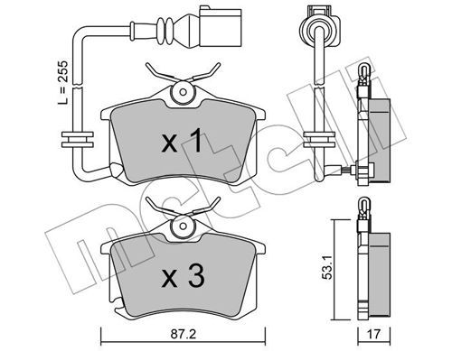 Гальмівні колодки дискові METELLI 2201004 - zapix