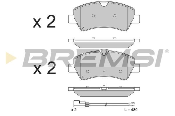 Гальмівні колодки дискові BREMSI BP3526