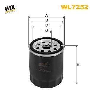 Масляный фильтр WIX FILTERS WL7252