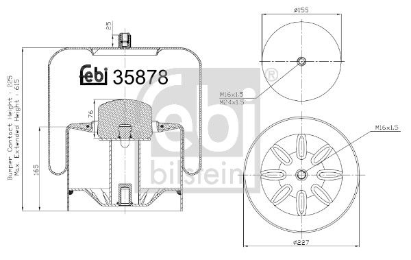 Пневматична підвіска FEBI BILSTEIN 35878 - zapix