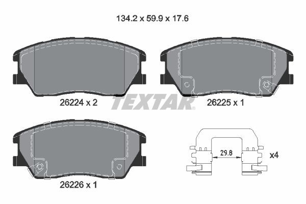 Гальмівні колодки дискові TEXTAR 2622401 - zapix