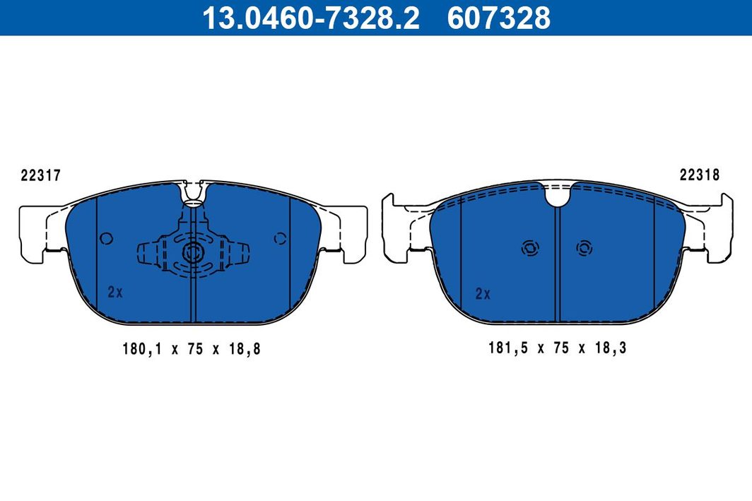 Гальмівні колодки дискові ATE 13046073282 - zapix