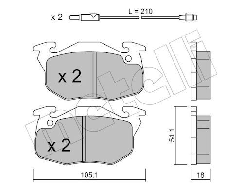 Гальмівні колодки дискові METELLI 2200370 - zapix
