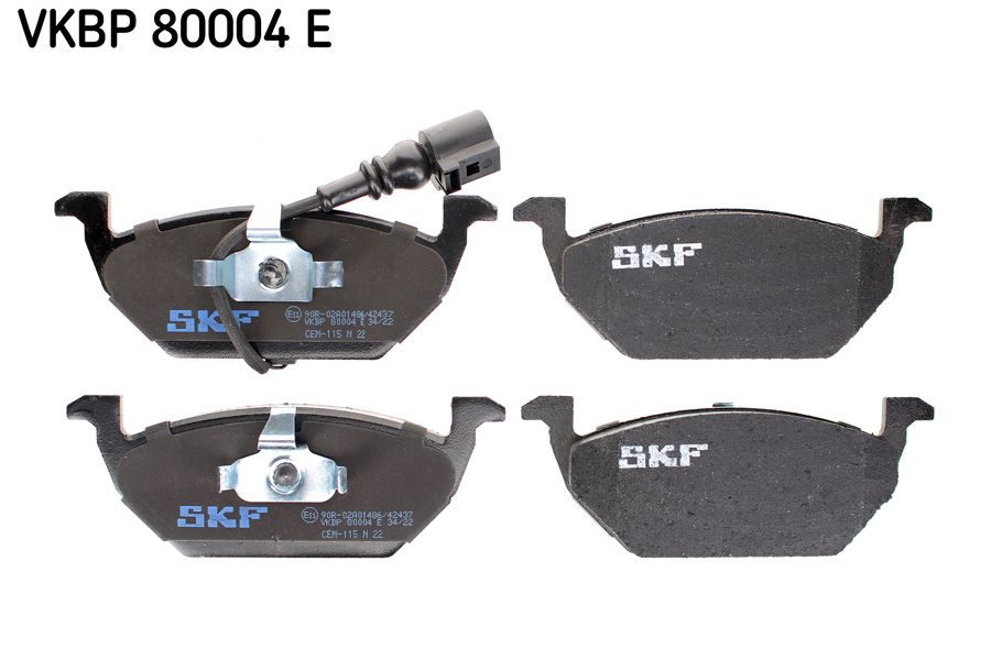Гальмівні колодки дискові SKF VKBP80004E - zapix